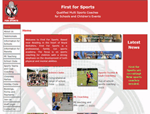 Tablet Screenshot of firstforsports.co.uk
